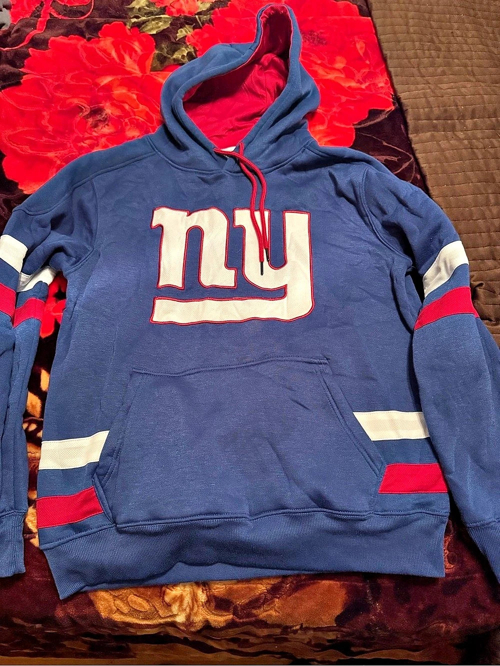 NFL Team Apparel New York Giants Pullover Hoodie Blue & Red